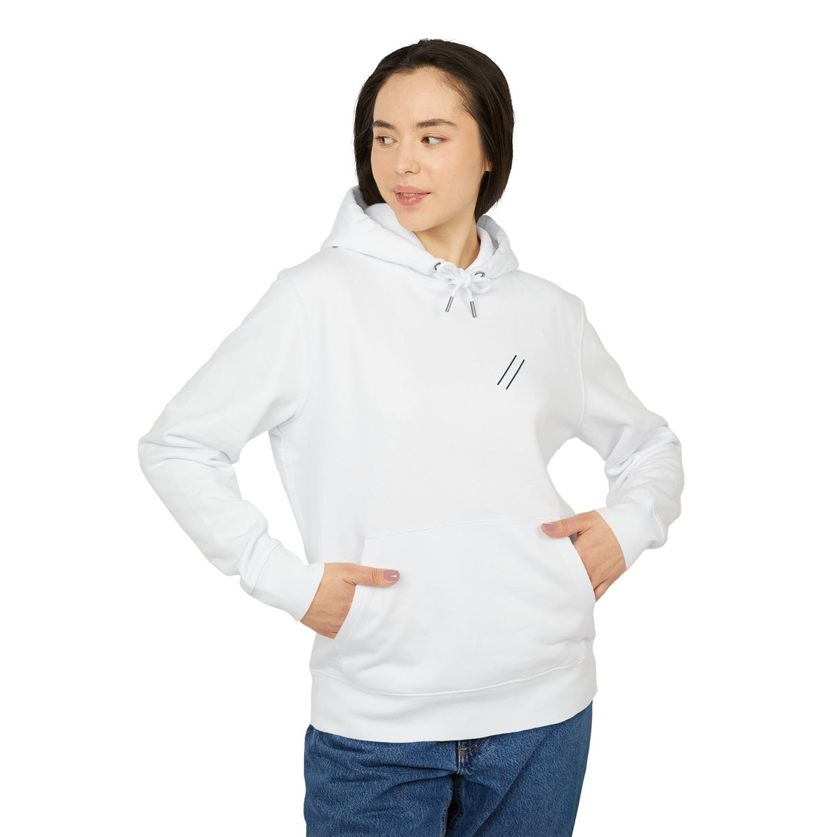 LINE 02 · Hoodie – Weiss